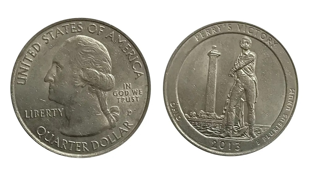2013-P Perry's Victory quarter obverse and reverse hero shot